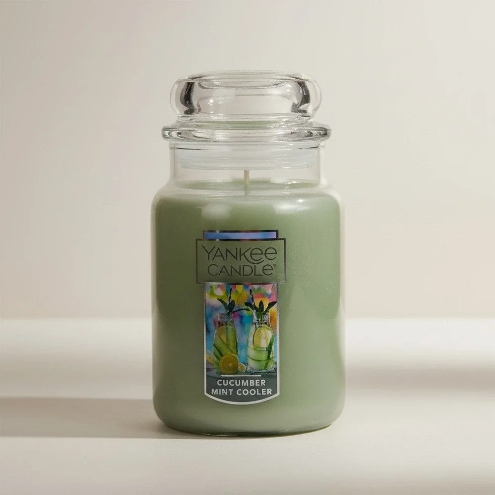 Yankee Candle Cucumber Mint Cooler‎ Large Jar - 22 oz Scented Candle - NWT